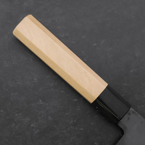 Nakiri Blue steel #1 Revêtement Inox Kurouchi Manche en Buffle et Magnolia 165mm-[Musashi]-[Couteaux de cuisine japonais]