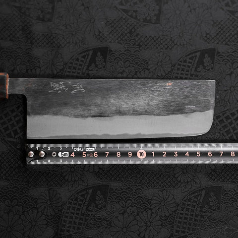 Nakiri Blue Steel #2 Kurouchi Manche Sumi Urushi 165mm-[Musashi]-[Couteaux de cuisine japonais]