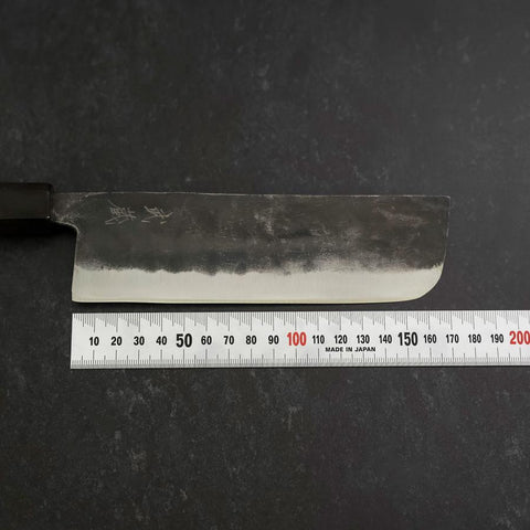 Nakiri Blue steel #2 Kurouchi Manche en Ébène 165mm-[Musashi]-[Couteaux de cuisine japonais]