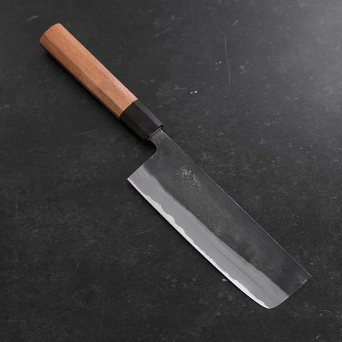 Nakiri Blue steel #2 Kurouchi Manche en Noyer 165mm-[Musashi]-[Couteaux de cuisine japonais]