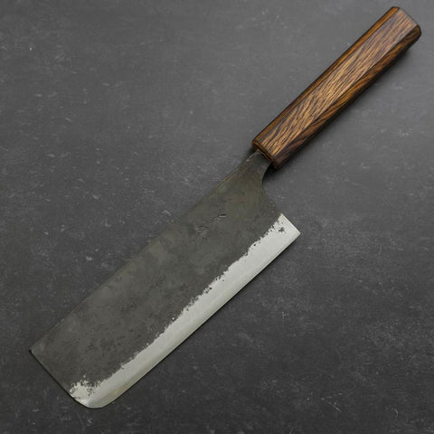 Nakiri Blue steel #2 Kurouchi Sumi Urushi Handle 165mm-[Musashi]-[Couteaux de cuisine japonais]