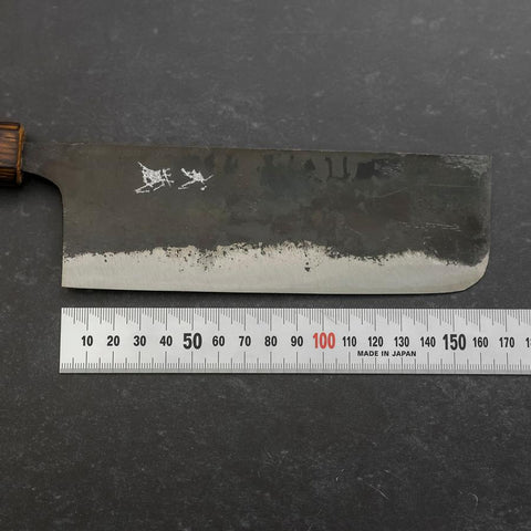 Nakiri Blue steel #2 Kurouchi Sumi Urushi Handle 165mm-[Musashi]-[Couteaux de cuisine japonais]