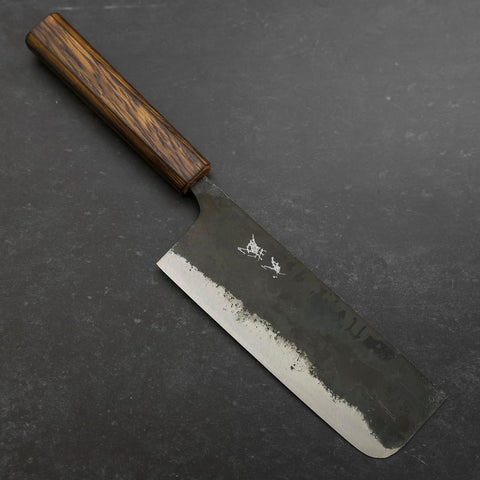 Nakiri Blue steel #2 Kurouchi Sumi Urushi Handle 165mm-[Musashi]-[Couteaux de cuisine japonais]