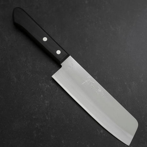 Nakiri Blue steel #2 Poli Revêtement Inox Manche Occidental 160mm-[Musashi]-[Couteaux de cuisine japonais]