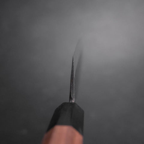 Nakiri Blue steel #2 Revêtement Inox Kurouchi Manche en Noyer 165mm-[Musashi]-[Couteaux de cuisine japonais]