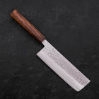 Nakiri Chromax Mirror Tsuchime Sumi Urushi Handle 165mm-[Musashi]-[Couteaux de cuisine japonais]
