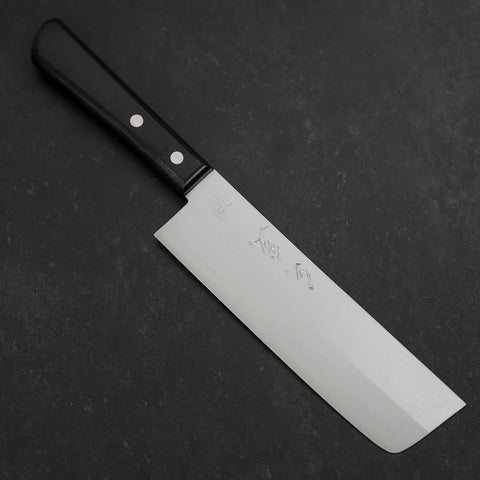 Nakiri Chromax Poli Manche Occidental Noir 165mm-[Musashi]-[Couteaux de cuisine japonais]
