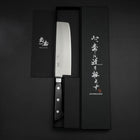 Nakiri Molybdenum Poli Manche Occidental Noir 160mm-[Musashi]-[Couteaux de cuisine japonais]