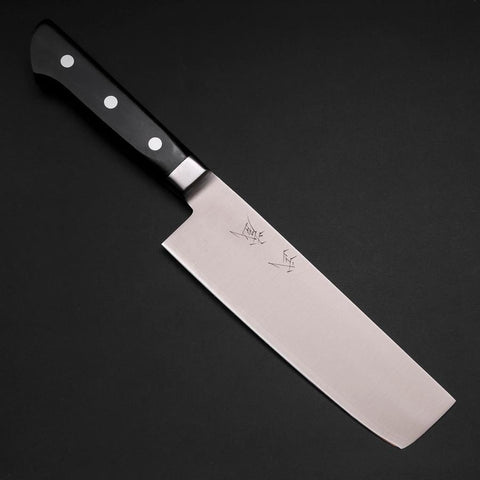 Nakiri Molybdenum Poli Manche Occidental Noir 160mm-[Musashi]-[Couteaux de cuisine japonais]