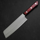 Nakiri Revêtement Inox Blue Super Poli Manche Occidental Rouge et Noir 160mm-[Musashi]-[Couteaux de cuisine japonais]