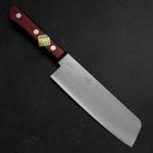 Nakiri Revêtement Inox Blue Super Poli Manche Occidental Rouge et Noir 160mm-[Musashi]-[Couteaux de cuisine japonais]