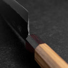 Nakiri Revêtement inox Blue Steel #2 Kurouchi Manche en Zelkova 165mm-[Musashi]-[Couteaux de cuisine japonais]