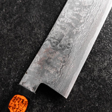 Nakiri SG-2 Damas Noir Manche en Buffle et Ébène 165mm avec Boîte en Bois-[Musashi]-[Couteaux de cuisine japonais]