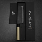 Nakiri SK Steel Kurouchi Kurigata Manche en Magnolia 170mm-[Musashi]-[Couteaux de cuisine japonais]