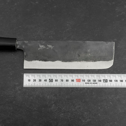 Nakiri SK Steel Kurouchi Manche en Magnolia 170mm-[Musashi]-[Couteaux de cuisine japonais]