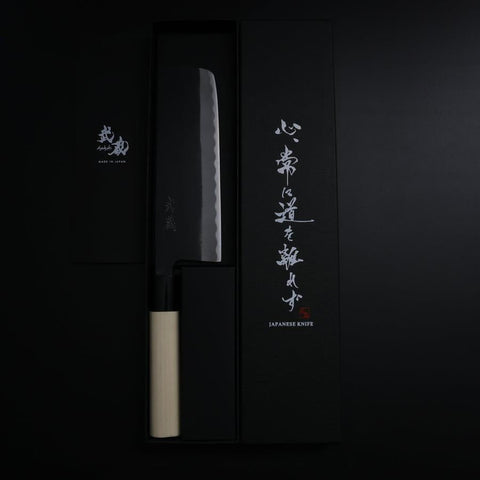 Nakiri SK Steel Kurouchi Manche en Magnolia 170mm-[Musashi]-[Couteaux de cuisine japonais]