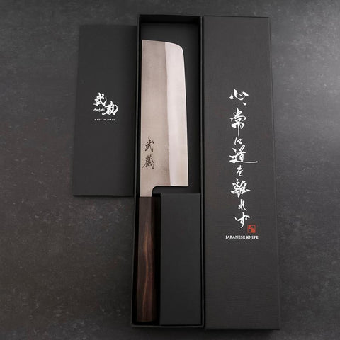 Nakiri SKD11 Nashiji Ebony Handle 165mm (6.5”)