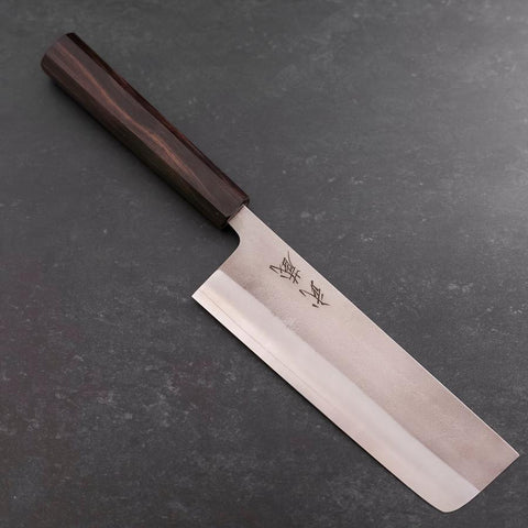 Nakiri SKD11 Nashiji Manche en Ébène 165mm-[Musashi]-[Couteaux de cuisine japonais]