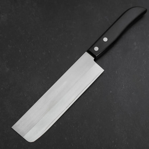 Nakiri SKD12 Polished Western Black Handle 165mm (6.5”)-[Musashi]-[Couteaux de cuisine japonais]