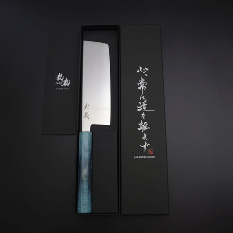 Nakiri SLD Miroir Manche Rivage de Corail 170mm-[Musashi]-[Couteaux de cuisine japonais]
