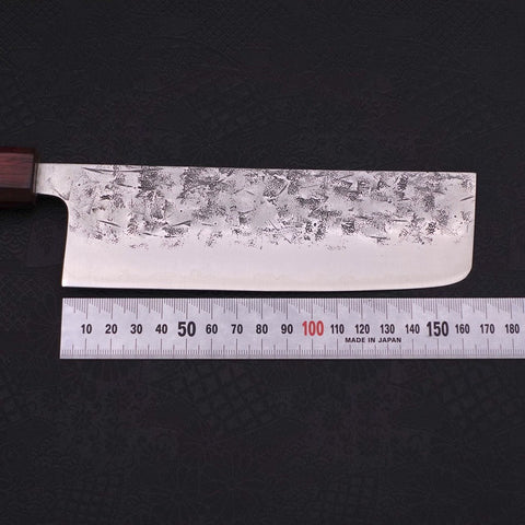 Nakiri SLD Nashiji Washi Manche Urushi Pourpre 165mm-[Musashi]-[Couteaux de cuisine japonais]
