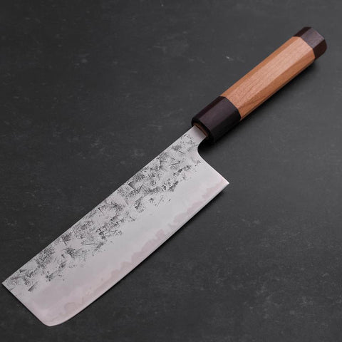 Nakiri SLD Nashiji Washi Manche en Bois de Rose et Cerisier 165mm-[Musashi]-[Couteaux de cuisine japonais]