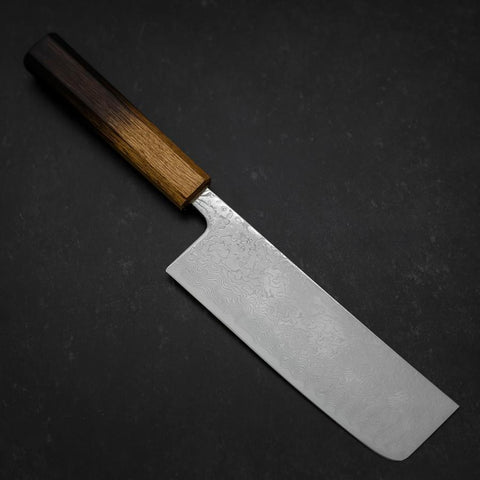 Nakiri SLD Nickel en Vagues Damas Manche Yaki Urushi 165mm-[Musashi]-[Couteaux de cuisine japonais]