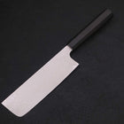 Nakiri Silver Steel #3 Damas Manche en Buffle et Ébène 165mm-[Musashi]-[Couteaux de cuisine japonais]