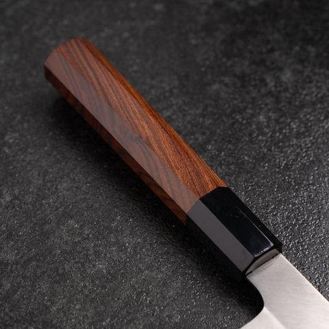 Nakiri Silver Steel #3 Kasumi Buffalo Bubinga Handle 165mm (6.5”)-[Musashi]-[Japanese-Kitchen-Knives]