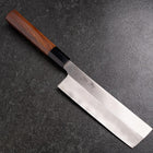 Nakiri Silver Steel #3 Kasumi Buffalo Bubinga Handle 165mm (6.5”)-[Musashi]-[Japanese-Kitchen-Knives]