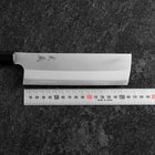 Nakiri Silver Steel #3 Kasumi Buffalo Walnut Handle 165mm (6.5”)-[Musashi]-[Japanese-Kitchen-Knives]