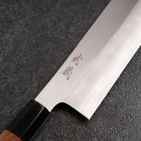 Nakiri Silver Steel #3 Kasumi Manche en Buffle et Bubinga 165mm-[Musashi]-[Couteaux de cuisine japonais]