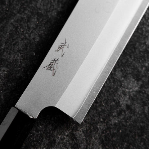 Nakiri Silver Steel #3 Kasumi Manche en Buffle et Noyer 165mm-[Musashi]-[Couteaux de cuisine japonais]