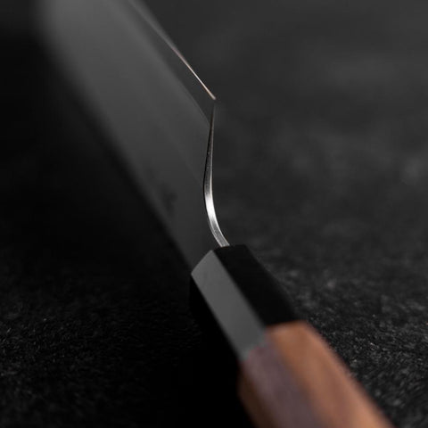 Nakiri Silver Steel #3 Kasumi Manche en Buffle et Noyer 165mm-[Musashi]-[Couteaux de cuisine japonais]