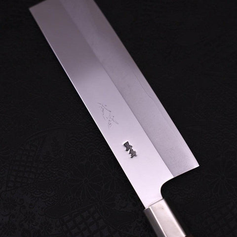 Nakiri Silver Steel #3 Manche en Noyer 165mm-[Musashi]-[Couteaux de cuisine japonais]
