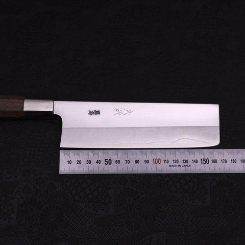 Nakiri Silver Steel #3 Manche en Noyer 165mm-[Musashi]-[Couteaux de cuisine japonais]