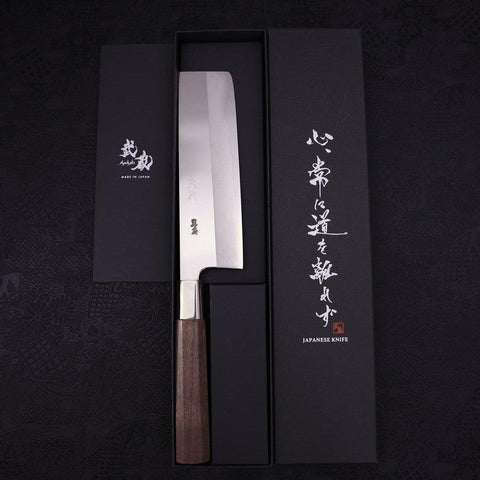 Nakiri Silver Steel #3 Manche en Noyer 165mm-[Musashi]-[Couteaux de cuisine japonais]