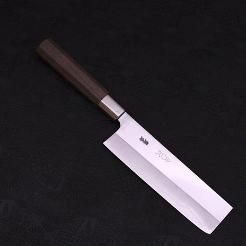 Nakiri Silver Steel #3 Manche en Noyer 165mm-[Musashi]-[Couteaux de cuisine japonais]