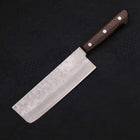 Nakiri Silver Steel #3 Nashiji Manche Occidental Marron 165mm-[Musashi]-[Couteaux de cuisine japonais]