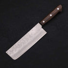 Nakiri Silver Steel #3 Nashiji Manche Occidental Marron 165mm-[Musashi]-[Couteaux de cuisine japonais]