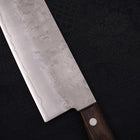 Nakiri Silver Steel #3 Nashiji Manche Occidental Marron 165mm-[Musashi]-[Couteaux de cuisine japonais]