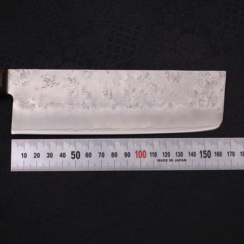 Nakiri Silver Steel #3 Nashiji Manche Occidental Marron 165mm-[Musashi]-[Couteaux de cuisine japonais]