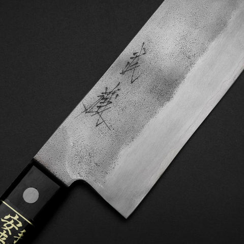 Nakiri Silver Steel #3 Nashiji Manche Occidental Noir 170mm-[Musashi]-[Couteaux de cuisine japonais]