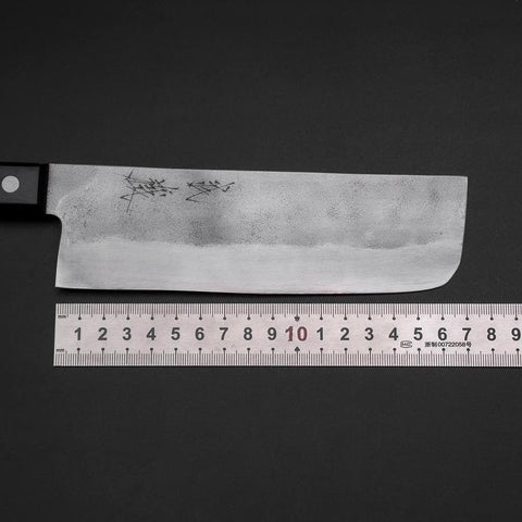 Nakiri Silver Steel #3 Nashiji Manche Occidental Noir 170mm-[Musashi]-[Couteaux de cuisine japonais]