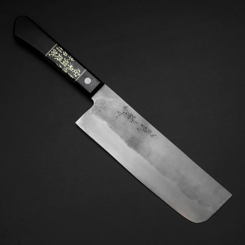 Nakiri Silver Steel #3 Nashiji Manche Occidental Noir 170mm-[Musashi]-[Couteaux de cuisine japonais]