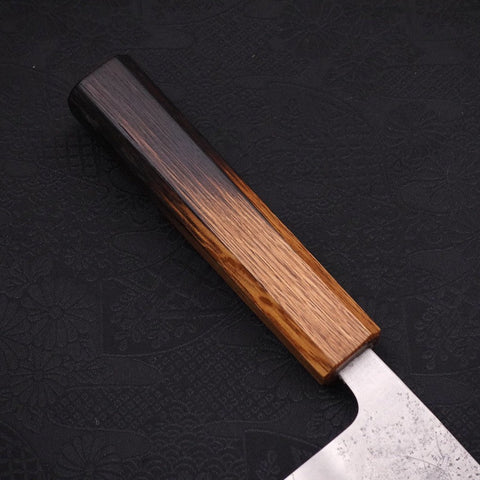 Nakiri Silver Steel #3 Nashiji Manche Yaki Urushi 165mm-[Musashi]-[Couteaux de cuisine japonais]