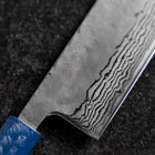 Nakiri Silver Steel #3 Nashiji Miroir Damas Manche Urushi Bleu 65mm-[Musashi]-[Couteaux de cuisine japonais]
