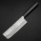 Nakiri Silver Steel #3 Nashiji Washi Manche Urushi Bleu 165mm-[Musashi]-[Couteaux de cuisine japonais]