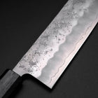 Nakiri Silver Steel #3 Nashiji Washi Manche Urushi Bleu 165mm-[Musashi]-[Couteaux de cuisine japonais]