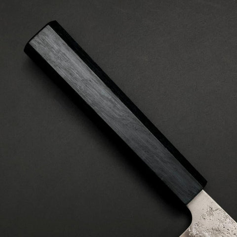 Nakiri Silver Steel #3 Nashiji Washi Manche Urushi Bleu 165mm-[Musashi]-[Couteaux de cuisine japonais]